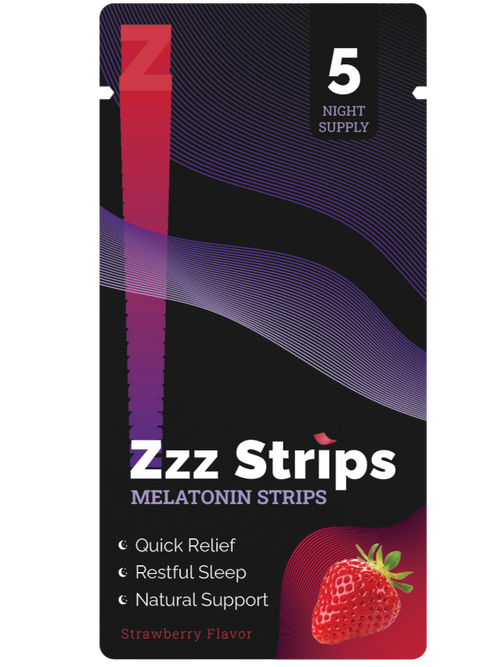 Zzz Melatonin Sublingual Strips - Strawberry