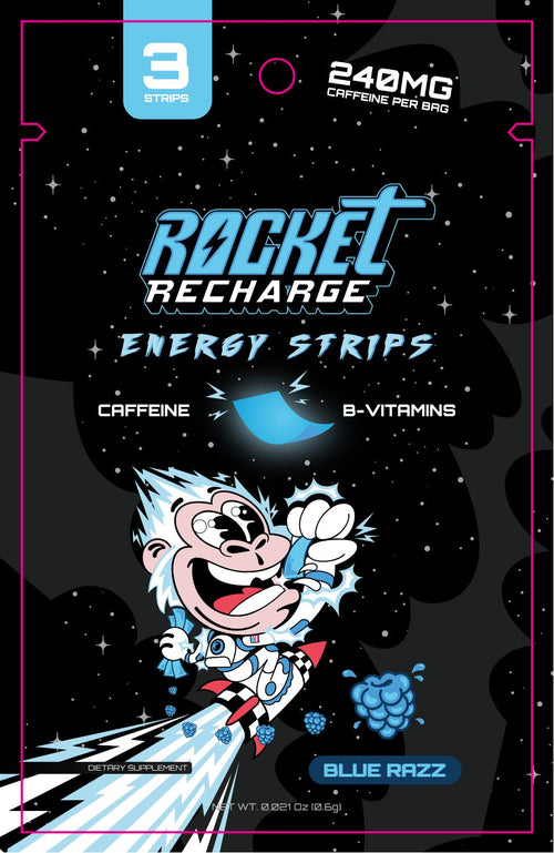 Rocket Recharge Sublingual Energy Strips - Blue Razz